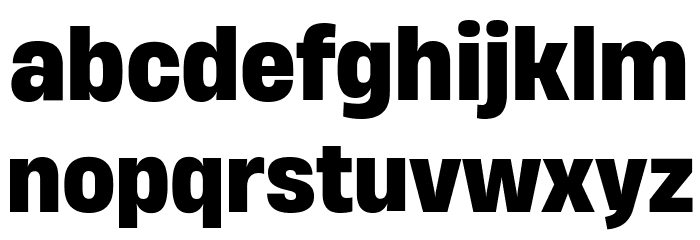 Heading Now Trial 66 Bold Font LOWERCASE