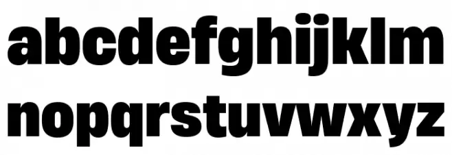 Heading Now Trial 67 Extrabold फ़ॉन्ट लोअरकेस