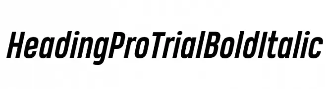 Heading Pro Trial Bold Italic  font caratteri gratis