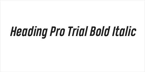 Heading Pro Trial Bold Italic Logo