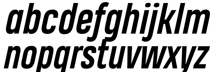 Heading Pro Trial Bold Italic Font LOWERCASE