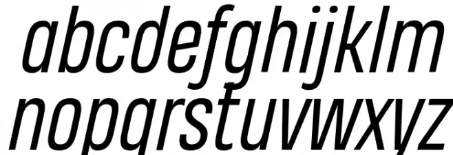 Heading Pro Trial Book Italic Caratteri MINUSCOLO