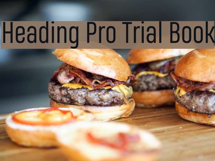Heading Pro Trial Book Font examples
