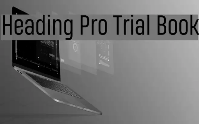 Heading Pro Trial Book Font examples