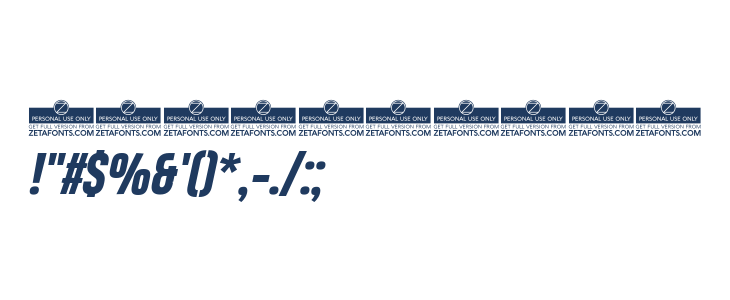 Heading Pro Trial ExtraBold Italic Other Characters