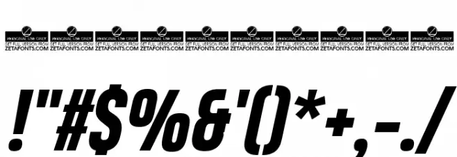 Heading Pro Trial ExtraBold Italic Font OTHER CHARS