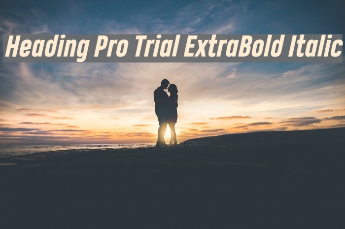 Heading Pro Trial ExtraBold Italic Example 1