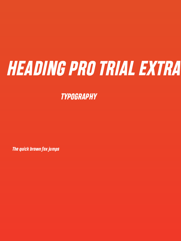 Heading Pro Trial ExtraBold Italic Poster