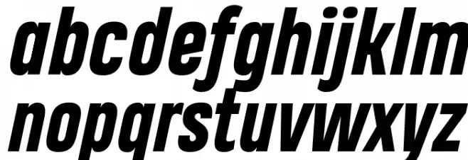 Heading Pro Trial ExtraBold Italic Font Litere mici