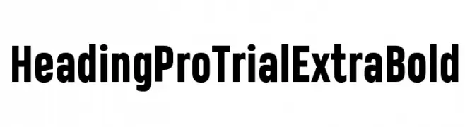 Heading Pro Trial ExtraBold  フリーフォントのダウンロード