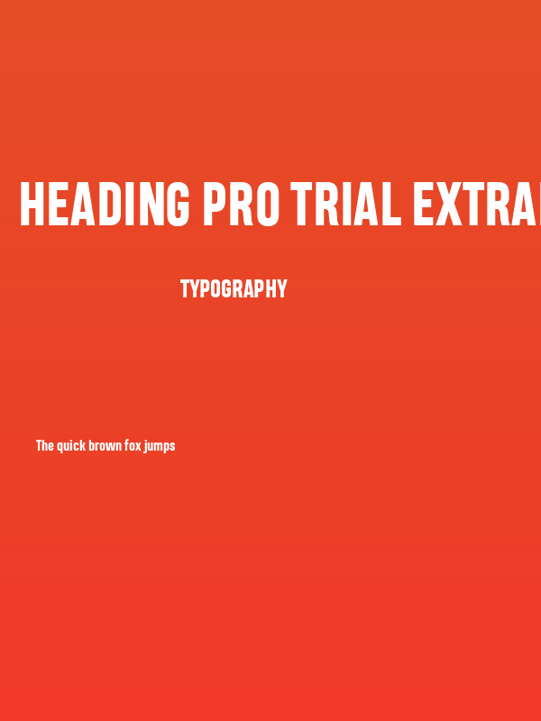 Heading Pro Trial ExtraBold Poster