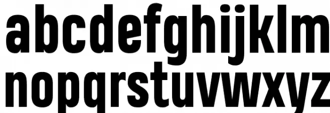 Heading Pro Trial ExtraBold Caratteri MINUSCOLO