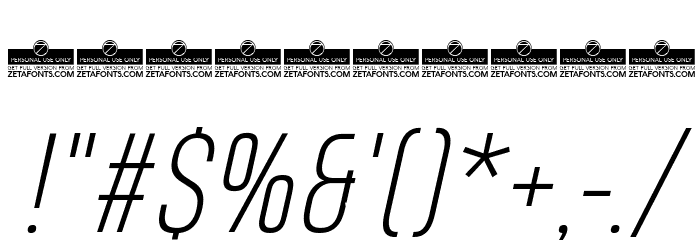 Heading Pro Trial ExtraLight Italic Font OTHER CHARS