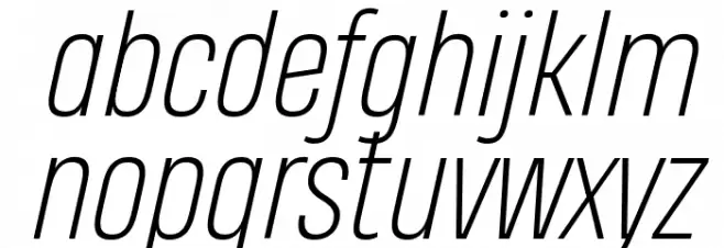 Heading Pro Trial ExtraLight Italic 字体 小写