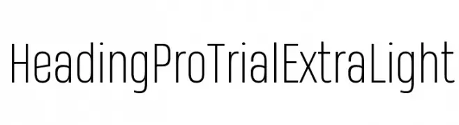 Heading Pro Trial ExtraLight  les polices de caractères gratuit tlcharger