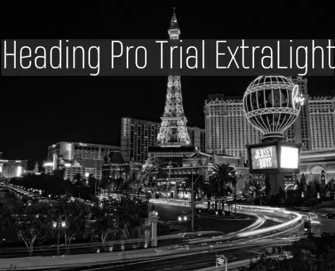 Heading Pro Trial ExtraLight Font examples