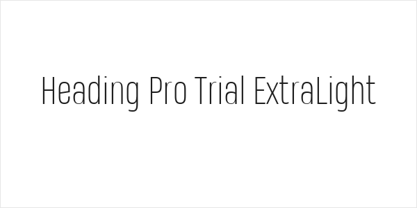 Heading Pro Trial ExtraLight Logo