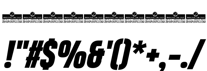 Heading Pro Trial Heavy Italic Font OTHER CHARS