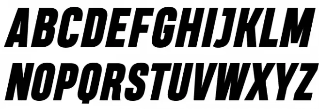 Heading Pro Trial Heavy Italic 字体 大写