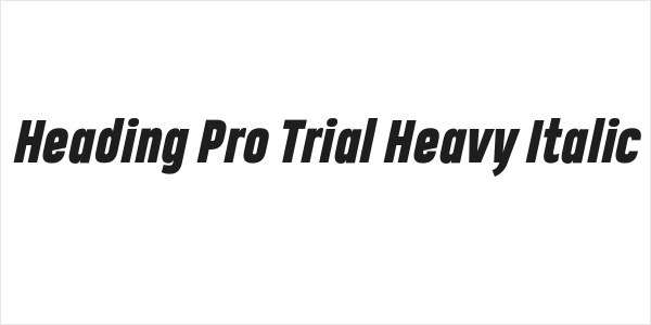Heading Pro Trial Heavy Italic Logo