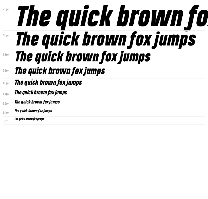 Heading Pro Trial Heavy Italic Waterfall