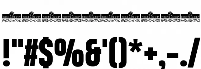 Heading Pro Trial Heavy Font OTHER CHARS