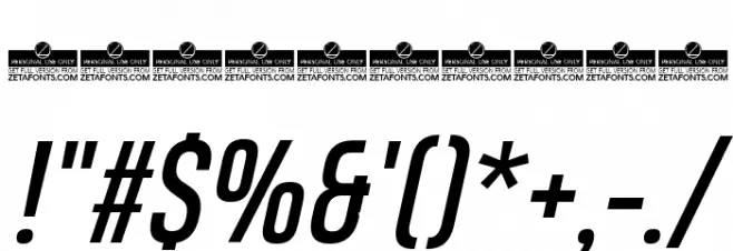 Heading Pro Trial Italic Font OTHER CHARS