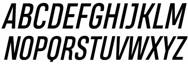 Heading Pro Trial Italic 字体 大写