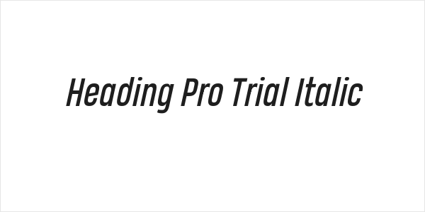 Heading Pro Trial Italic Logo