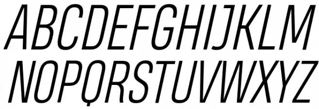 Heading Pro Trial Light Italic फ़ॉन्ट अपरकेस