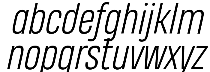 Heading Pro Trial Light Italic Font LOWERCASE
