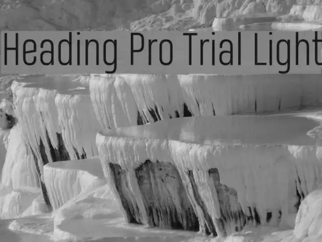 Heading Pro Trial Light Font examples
