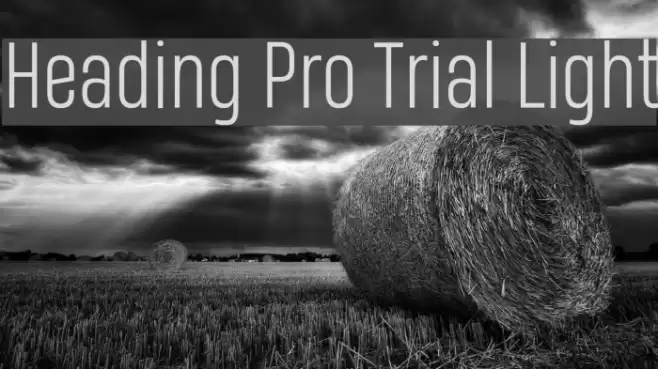 Heading Pro Trial Light Font examples