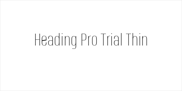 Heading Pro Trial Thin Logo