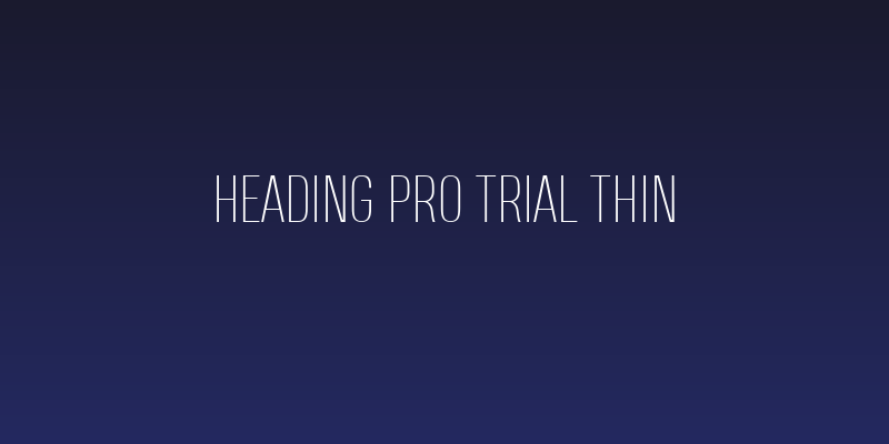 Heading Pro Trial Thin Social Header