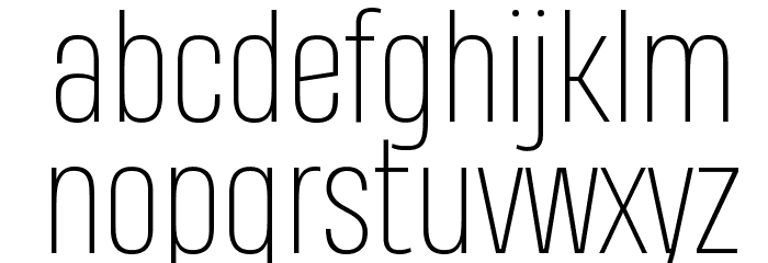 Heading Pro Trial Thin Font LOWERCASE