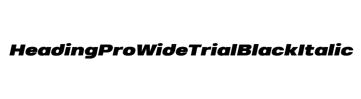 Heading Pro Wide Trial Black Italic  免费字体下载