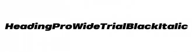 Heading Pro Wide Trial Black Italic  Descarca Fonturi Gratis