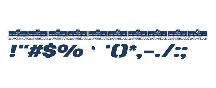 Heading Pro Wide Trial Black Italic Other Characters