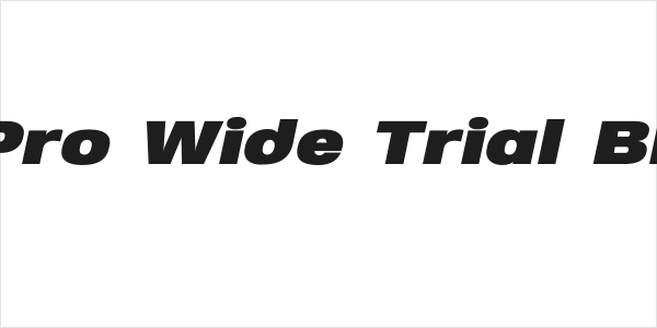 Heading Pro Wide Trial Black Italic Logo