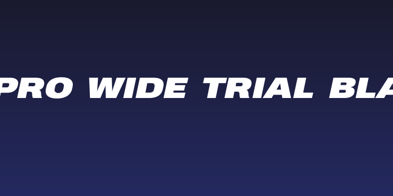 Heading Pro Wide Trial Black Italic Social Header