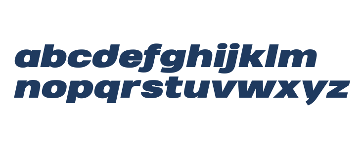 Heading Pro Wide Trial Black Italic Lowercase