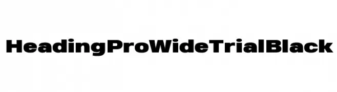 Heading Pro Wide Trial Black  Descarca Fonturi Gratis