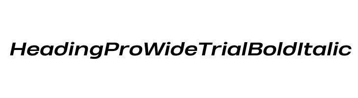Heading Pro Wide Trial Bold Italic  Fuentes Gratis Descargar