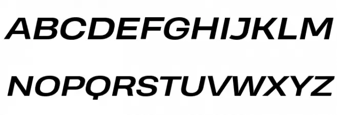 Heading Pro Wide Trial Bold Italic Polices MAJUSCULES
