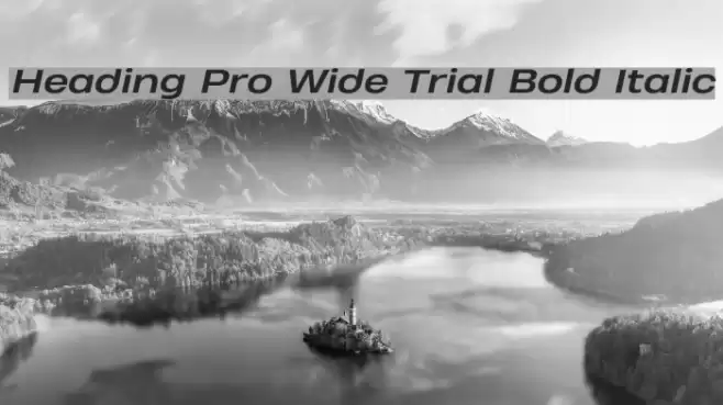 Heading Pro Wide Trial Bold Italic Font examples