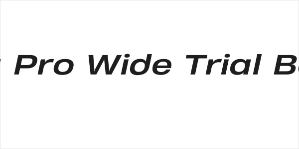 Heading Pro Wide Trial Bold Italic Logo
