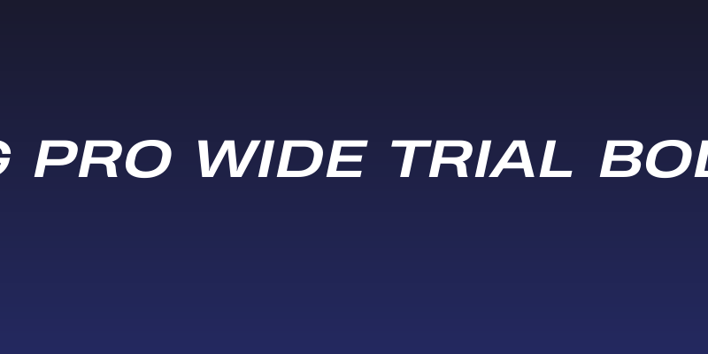 Heading Pro Wide Trial Bold Italic Social Header