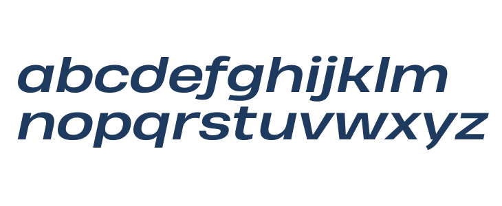 Heading Pro Wide Trial Bold Italic Lowercase