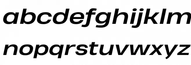 Heading Pro Wide Trial Bold Italic 字体 小写